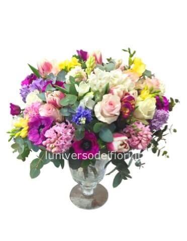 boquet rotondo fiori assortiti