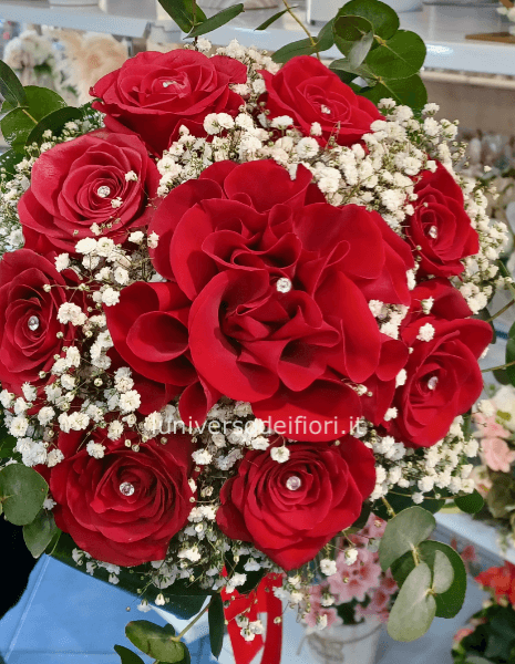 Bouquet con rosa diamante
