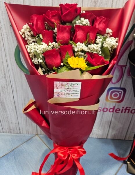 Fascio rose rosse