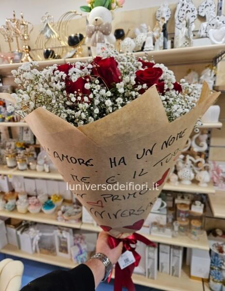Boquet con dedica da 34,99 euro