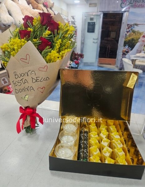 Combo con Fiori e Sushi dolce gusto mimosa